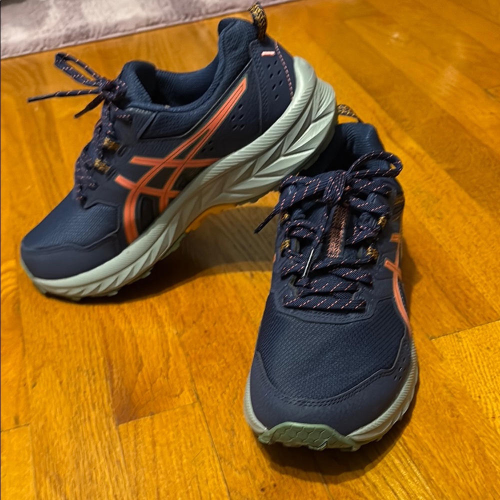 Asics Blue Athletic Shoes Gel-Venture 9 size 9 Indigo blue/Papaya - Picture 2 of 11